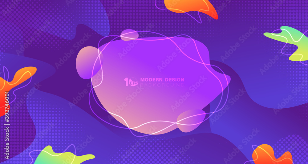 Poster abstract colorful fluid design artwork of shape design background. illustration vector eps10