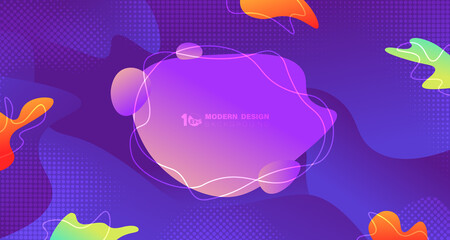 Abstract colorful fluid design artwork of shape design background. illustration vector eps10