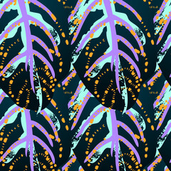 Tropical Leaf. Modern Motif. Jungle Print. Foliage