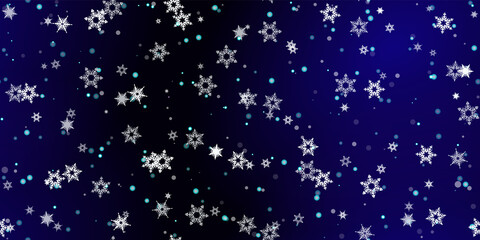 Falling Snowflakes seamless pattern flying snow