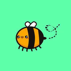cute bee child animal illustration