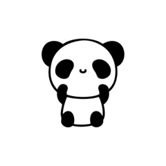 cute panda cub animal illustration