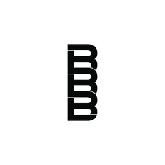 bbb letter original monogram logo design