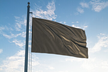 Empty waving black flag