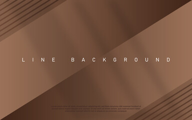 Golden brown luxury background. Premium diagonal line abstract colorful background with dynamic shadow.