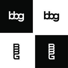 bbg letter original monogram logo design set
