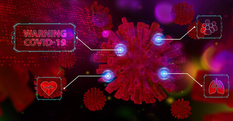 Coronavirus 2019-nCoV. Corona virus outbreaking. Epidemic virus Respiratory Syndrome.WARNING COVID-19