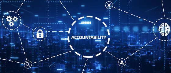 Fototapeta na wymiar Accountability, productivity and success concept. Business, Technology, Internet and network concept.