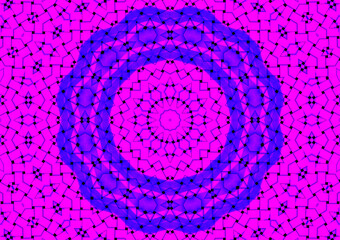 Blue and pink circle background, pattern