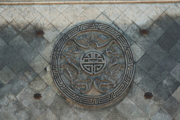 Chinese traditional architecture courtyard decoration.