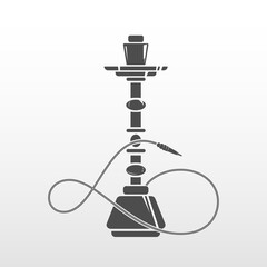 Hookah glyph icon. Nargile. Silhouette symbol. Negative space. Vector isolated illustration