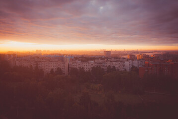sunset over the river