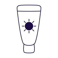 sun blocker tube line style icon