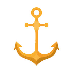 anchor sea symbol flat style icon