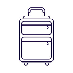 travel suitcase line style icon
