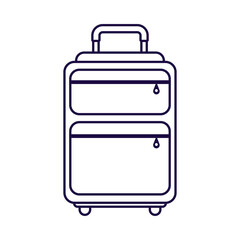travel suitcase line style icon