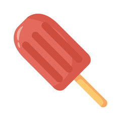 delicious ice cream in stick flat style icon