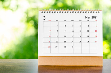 March 2021 Calendar.