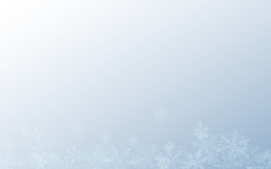 White Snowflake Vector Gray Background. magic 