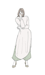 ファッションイラスト_マスク