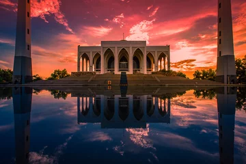 Keuken foto achterwand Pont du Gard Landscape of beautiful sunset sky at Central Mosque, hat yai,Songkhla province, Southern of Thailand.