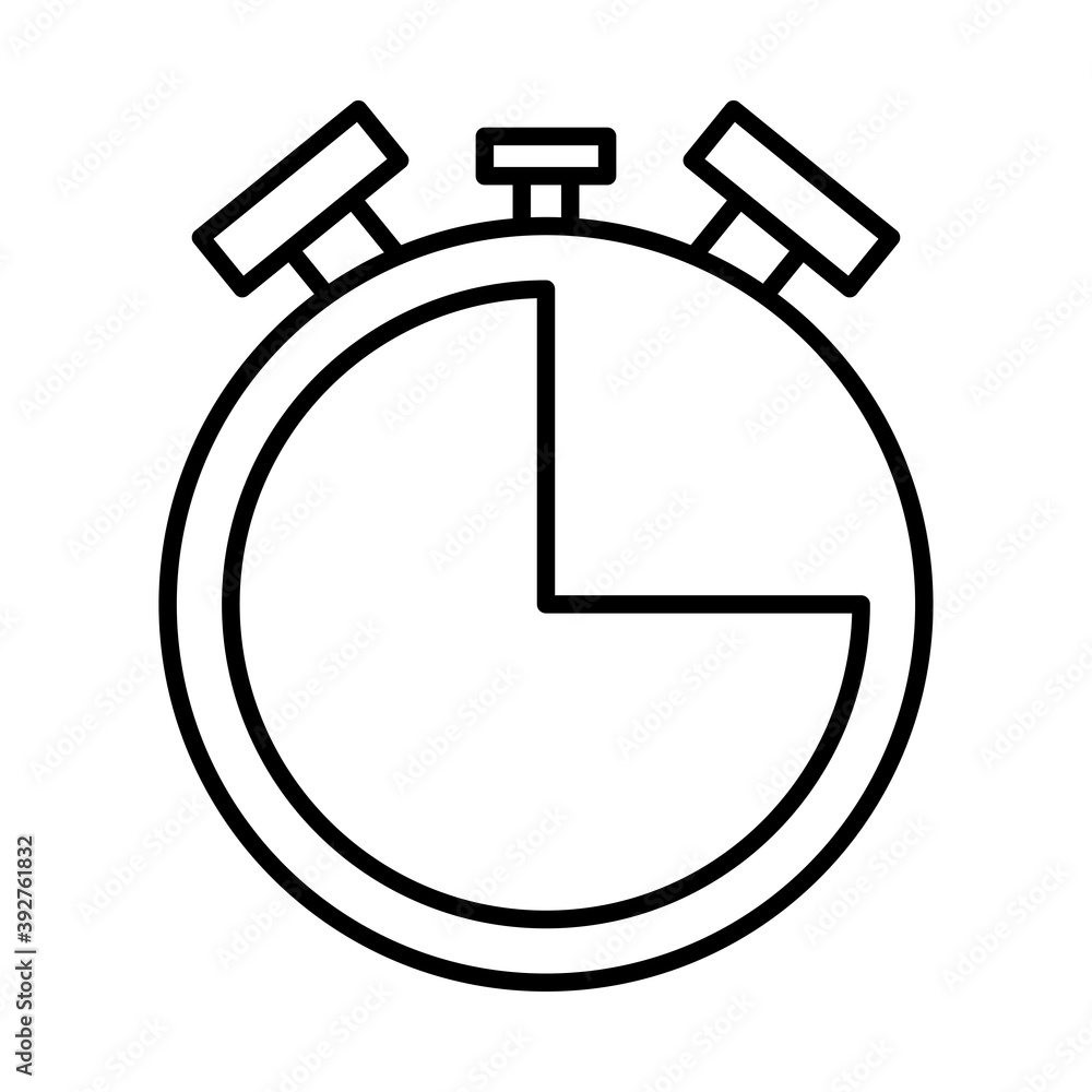 Poster chronometer timer line style icon
