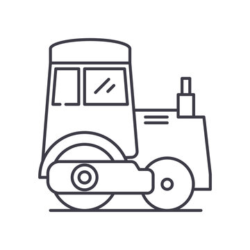 recommend clip art: Single drum roller concept icon, linear isolated illustration, thin line vector, web design sign, outline concept symbol with editable stroke on white background.