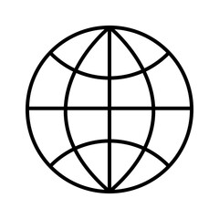 sphere planet line style icon