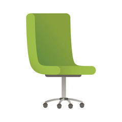 elegant office green chair forniture icon