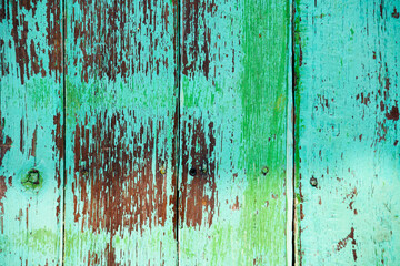 weathered colored wooden panel