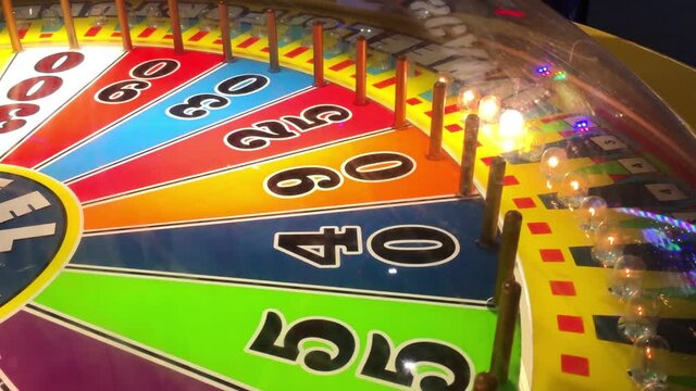 Close up the wheel of fortune game with 4k resolution