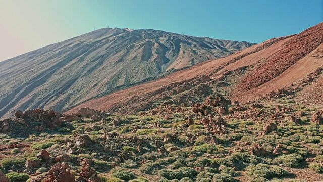 View of a montain and vulcano Taide in Tenerife