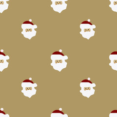 Cute Santa ilustration seamless pattern.Great for fabric,textile,wrapping paper,scrapbooking,kids pattern.