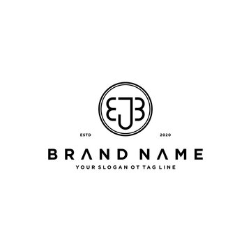 letter EJB logo design concept vector