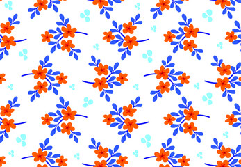 Indonesian batik motifs with very distinctive plant patterns