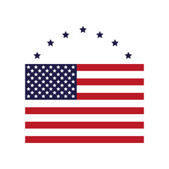 united states of america flag with stars