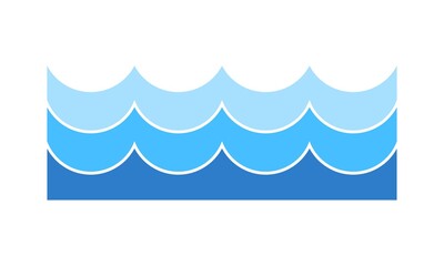 Blue wave in the sea illustration vector design