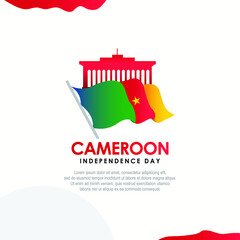Cameroon independence day design template. 