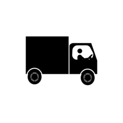 Delivery truck. Modern flat design. The icon for applications and web sites. It can be used for banners and ads.