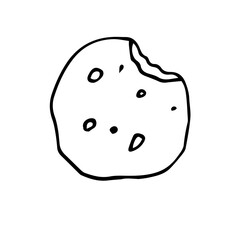 Christmas bitten cookies with chocolate chips