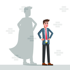 Businessman with a superhero spirit