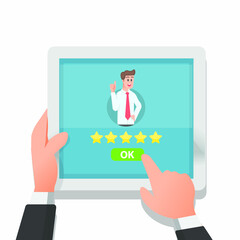 illustration of digital employee performance appraisal