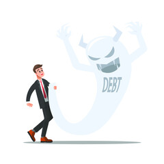 Businessman who is haunted by debt in his life