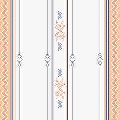 Seamless ethnic pattern with geometric shapes