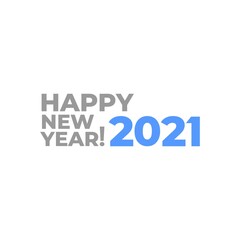 vector typography of new year 2021. celebration graphic asset.