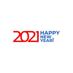 vector typography of new year 2021. celebration graphic asset.