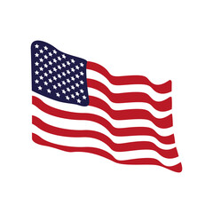 united states of america flag waving