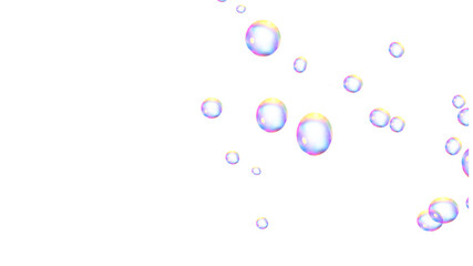 シャボン玉(泡)白背景
