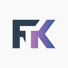 modern FK letter monogram logo
