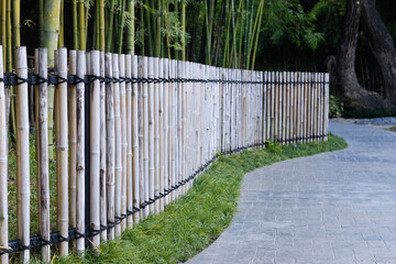fence house made of bamboo, Japanese style.